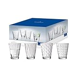 Villeroy & Boch – Dressed Up Wasserglas Set, Besondere Trinkgläser, Gläser Wasser, Trinkglas Set, Saftgläser, 4 Teilig, 310 Ml, Kristallglas, Spülmaschinenfest