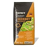 FUXTEC Herbstrasendünger FX-RDH20, Kaliumdünger für ca. 500 m² - 20kg - Rasendünger mit Kalium zur Stärkung vor dem Winter, Frosthärtung & Nährstoffversorgung, für Frosthärte, gegen Moos & Unkraut