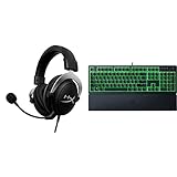 HyperX CloudX – Offiziell Lizenziertes Xbox-Gaming Kopfhörer, Schwarz & Razer Ornata V3 X - Flache Mecha-Membran-Gaming Tastatur (Lautlose Membran-Switches) QWERTZ DE-Layout | Schwarz