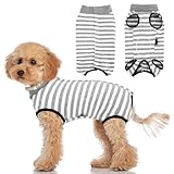 patinadrift Hundebody Nach Op Hunde Body Operation Hündin Rüde Hundebody Wundschutz Erholungsanzug für Hund Body Kastration Hund nach der Operation Kegel-Alternative(Grey,S)