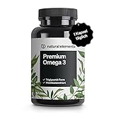 Premium Omega 3-120 Kapseln - 1000 mg Fischöl pro Kapsel mit EPA und DHA - 3-fache Stärke: GoldenOmega® in Triglycerid-Form - Laborgeprüft, aufwendig aufgereinigt und aus nachhaltigem Fischfang