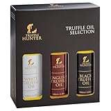 TruffleHunter – Trüffelöl-Set mit englischen, schwarzen und weißen Trüffeln – Natives Olivenöl extra & Kaltgepresstes Rapsöl – 100 ml x 3