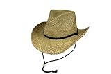 Black Jungle Delano Strohhut Natur Sommerhut Strohhüte Havanna Hut Unisex Bogart Fedorahut (DE/NL/SE/PL, Alphanumerisch, L, XL, Natur)