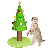 VIVBOO Kratzbaum, 66,8 cm, Weihnachtsbaum für Indoor-Katzen, grüne Katzen-Aktivität mit Kratzbaum.