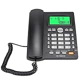 KX T880C Festnetztelefon, Schnurgebundenes Telefon mit Freisprecheinrichtung, Anrufer ID, Kurzwahl- und Stummschaltfunktion, Großtastentelefon, kein Akku Erforderlich (Black)