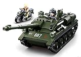 Sluban SL95558, WWII - Alliierter Jagdpanzer(335 Teile)[M38-B0687], Spielset, Klemmbausteine, Soldaten, mit Spielfigur, Army WWII, Multi Color