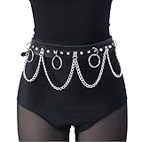 Aoleytech damen punk gürtel gothic gürtel gothic taillengürtel kettengürtel für damen punk kettengürtel