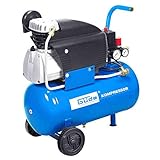 Güde Kompressor 231/10/24 (ölgeschmiert, max. 10 bar, 1500 W, Kessel 24 l, Ansaugleistung 206 l/min, Druckminderer, 2x Manometer, Sicherheitsventil, Kondensatablassschraube, Luftfilter, mobil)