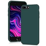 YATWIN Silikon Hülle kompatibel mit iPhone 8 Plus/iPhone 7 Plus, Handyhülle für iPhone 8 Plus/iPhone 7 Plus, Piniengrün