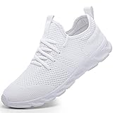 Damen Laufschuhe Turnschuhe Sportschuhe Sneaker Running Tennis Schuhe Freizeit Straßenlaufschuhe Fashion Leichtgewichts Atmungsaktiv Walkingschuhe Outdoor Fitness Jogging Sportsschuhe Weiß 42 EU
