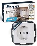 Kopp PARIS Schutzkontaktsteckdose in Arktis-Weiß -...