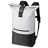 URBAN ZWEIRAD Roll-Top Rucksack 35l - Fahrrad-Rucksack für den Alltag - Wasserabweisend & sehr individuell packbar - Damen & Herren (Grau)