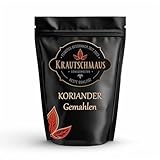 Krautschmaus Koriander gemahlen 200g, Coriander Gewürz, Korianderpulver, Koriandersamen Pulver, Koriandergewürz ohne Zusatzstoffe