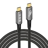 USB4 Kabel, mit Thunderbolt 4 Kabel,240W Ladekabel 40Gbps Datenkabel,8K@60Hz 4K120Hz HDR,PD3.1,USB C zu USB C Kabel, für Hub,Dock MacBook, M1 M2,M3,Mac Studio SSD,Laptops,Monitor, (2M Male/240W)