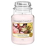 Yankee Candle Duftkerze im Glas (groß) | Fresh Cut Roses |...