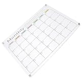 Lurrose Whiteboard Whiteboards Wandkalender Transparenter Kalender Trocken Abwischbare Tafel Küchenzubehör To-Do-Liste Nachrichtentafel Kühlschranktafel Acryl Trocken