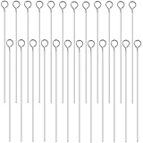 400 Stück Kettelstifte Edelstahl Nietstifte Silber Kettelstifte Stecknadeln Kopfstifte Nietstifte mit Öse Kugelkopfstifte für Ohrring Anhänger schmuckherstellung