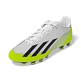 adidas Unisex X Crazyfast.4 Flexible Ground Boots Fußballschuhe (Fester Untergrund), FTWR White/core Black/Lucid Lemon, 43 1/3 EU