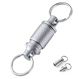 1pc Abnehmbarer Schlüsselanhänger, Titanlegierung, Dreh-Schlüsselanhänger, strapazierfähig, Abnehmbarer Schlüsselanhänger, Clip-Ring, Drehbar