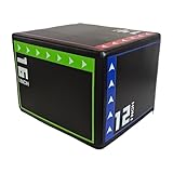 Plyometrische Sprungbox, rutschfest, 3 verstellbare Höhen für Konditionierung, Krafttraining, Workout, Ausfallschritte, Dips