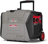 Briggs & Stratton 030806 Benzin Inverter Stromerzeuger Generator der PowerSmart Serie P4500 mit 4500 Watt/3700 Watt sauberem Strom, ultraleise und leichtgewichtig, W, 230 V, Schwarz,grau