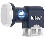 DUR-line Blue ECO Quad - Stromspar-LNB - 4 Teilnehmer - Premium-Qualität - [ Test SEHR GUT *] 4-Fach, digital, Full HD, 4K, 3D