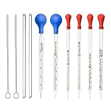 Messzylinder aus Glas, 0,5 ml, 1 ml, 2 ml, 3 ml, 5 ml, 10 ml, für Apotheke, Labor, Krankenhaus, Chemie für W/Glasstab