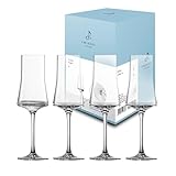 ZWIESE GLAS Grappaglas Echo (4-er Set), moderne Schnapsgläser mit Stiel für Grappa, spülmaschinenfeste Tritan-Kristallgläser, Made in Germany (Art.-Nr. 123386)