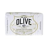KORRES Olive Blossom Körperseife, festes Seifenstück mit extra nativem Olivenöl, nährend & feuchtigkeitsspendend, vegan, 125 g