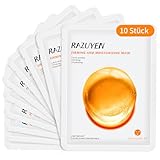 RAZUYEN Anti Age Maske (10 Stück), Gesichtsmaske Mit Peptiden und Hyaluronsäure, schenkt intensive Feuchtigkeit und Faltenbehandlung, Tuchmasken für alle Hauttypen