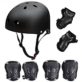 Skateboard/Skate Protektoren Set mit Helmet - Skate Helmet Knie Pads Elbow Pads mit Handgelenkschoner für Roller Skate, BMX, Bike und Anderen Extreme Sports