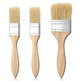 3 Stück Backpinsel Naturborsten, Küchenpinsel Aus Naturborsten, Pinsel Für Lebensmittel, Lebensmittelpinsel Set, Lebensmittel Pinsel Für Kuchen, Grill, öl, Butter, Ei, Soße 20 X 4.5cm, 18 X 2.4cm