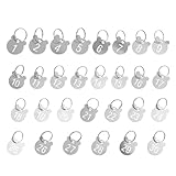 FUTUREORYY 30 Stück Nummerierte Tags Zimmernummern Für Hotels Nummerierte Anhänger Id Nummernschilder Nummeriert Kennzeichnungsmarken Schlüsseletiketten Metall Teller Edelstahlteller Silver