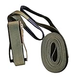 Slackline-Kit mit Haken und Ratschenspanner, Balance-Training, Armeegrün, 9,8 m