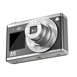 jumbans 1 PCS 4K CCD-Digitalkamera mit Optischem Zoom, Dual-IPS-HD-Bildschirme, Fotokamera, Kamera, 64 Millionen Pixel, Schwarz