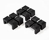 Bodenschoner Satz für Festzeltgarnitur, Kunststoff schwarz, 12-teilig