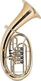 Lechgold BH-19/4GL Bariton - aus Goldmessing - Stimmung: Bb - Bohrung: 14,8 mm - 4 Drehventile mit Minibal-Gelenken - inkl. Leichtkoffer und Mundstück