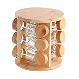Generisch Drehbarer Gewürzständer | Holz Aufbewahrungsregal für Salzbehälter | Aufbewahrung Für Salz Pfeffer Gläser Küche Vorratsschrank | Zur Aufbewahrung in Küche und