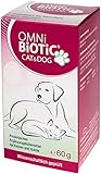 OMNi BiOTiC CAT & DOG | 60g | 2 Bakterienstämme | bis zu 7,5 Mrd. Keime Pro Tagesdosis | Pulver | Probiotisches Ergänzungsfuttermittel für Hunde und Katzen