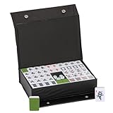 mosegor 3x2,25 cm chinesisches Majong Set, solide Struktur leicht zu lesendes Mah Jongg Spiel, 144 Stück mittleres Mahjong-Kachel-Set, komplette Majong-Spielsets für Reiseparty Familienspiel