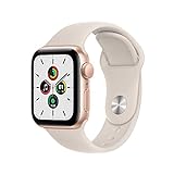 Apple Watch SE (GPS, 40mm) - Aluminiumgehäuse Gold, Sportarmband Sternenlicht - Regular