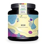 Vegavero MSM Pulver 1000 g | 99,9% rein | Deutsche Produktion | Methylsulfonylmethan | Organischer Schwefel | kristallin | Laborgeprüft und Ohne Zusatzstoffe | Vegan