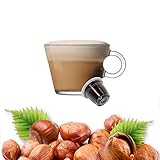 50 KICKKICK Haselnuss Kaffee Kapseln Nespresso Kompatibel MADE IN ITALY Cremiges und Süßes Getränk für Nespresso Kaffeemaschine mit Haselnussgeschmack