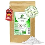 Taurin Pulver 1 Kg 100% rein ohne Zusatzstoffe! 1000g reines Taurin ohne Magnesiumstearat - Bio Protect BV Premium Nahrungsergänzungsmittel