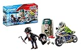 PLAYMOBIL City Action 70572 Polizei-Motorrad: Verfolgung des Geldräubers, Für Kinder von 4-10 Jahre