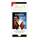 Lindt Excellence Fusion 85% & Fleur de Sel | 100g Schokoladentafel | Vegane Schokolade | Laktosefreie, dunkle Schokolade