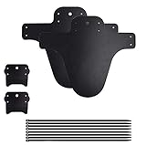 GLAITC Bike Fender Set, 4 Stück MTB Mud Guard vorne und hinten kompatibel + 8 Stück Krawatten Mountainbike Mudguards Schutzbleche Mountainbike Set für Radgrößen von 26 ', 27,5', 29' (Black)