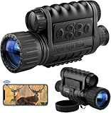 Dowesyeen Monokular Nachtsichtgerät,HD Digitale Nachtsichtbrille für Wildtierbeobachtung, Jagd Camping, und Outdoor-Aktivitäten, Nachtsicht 1150 ft IR-Beleuchtung, Support Smartphone iOS/Android