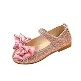 Tennisschuh Bowknot Mode einzelne Schuhe Kinder Prinzessin Mädchen Nubuck Leather Baby Schuhe Turnschuhe Damen 35 (Pink, 24)