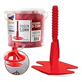 Nivilli SPINNY - 250 Stück Zuglaschen/Gewindelaschen - Fugenbreite 5mm - Materialdicke 8-25mm - Profi Nivelliersystem. Verlegehilfe für Fliesen & Naturstein